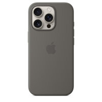 Apple iPhone 16Pro Silicone Case MS steingrau