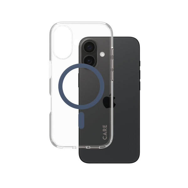 CARE iPhone16 ClearCase Blue-MagSafe