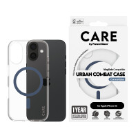 CARE iPhone16 ClearCase Blue-MagSafe
