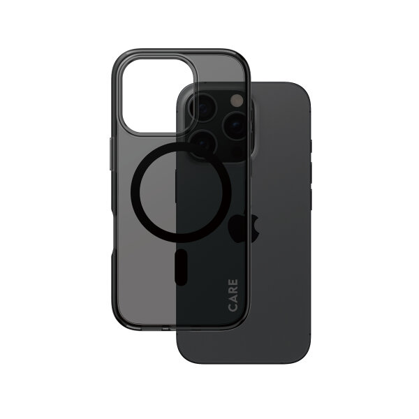 CARE iPhone16Pro Cl-Case Smokey Black-MS