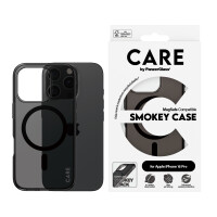 CARE iPhone16 Pro Clear Case Smokey Schwarz MS