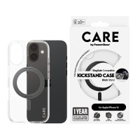 CARE iPhone16 Kickstand Case Schwarz MagSafe
