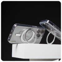 CARE iPhone16 Kickstand-Case silver MS
