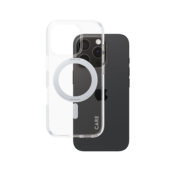 CARE iPhone16Pro Kickstand-Case slv MS