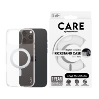 CARE iPhone16 Pro Max Kickstand Case Silber MagSafe